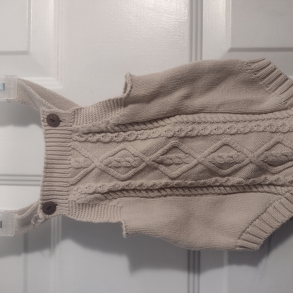 Cream Cable Knit One Piece Bodysuit